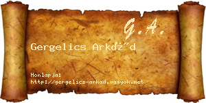 Gergelics Arkád névjegykártya